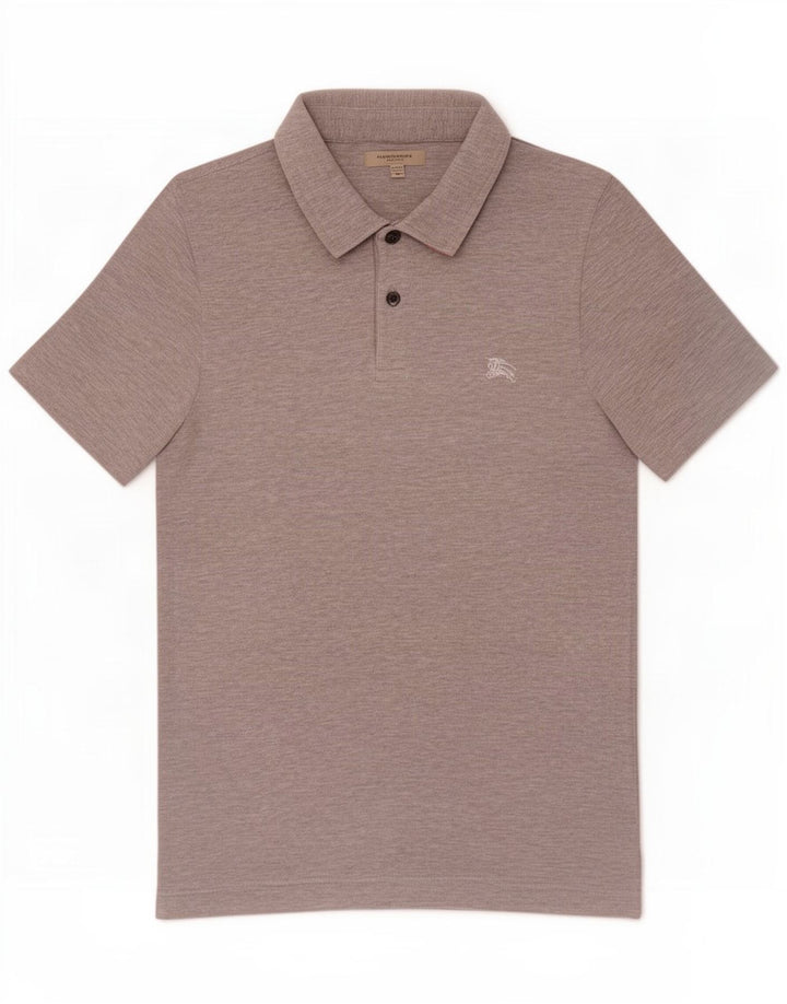 Polo Uomo Burberry Cotone Grigio Medio