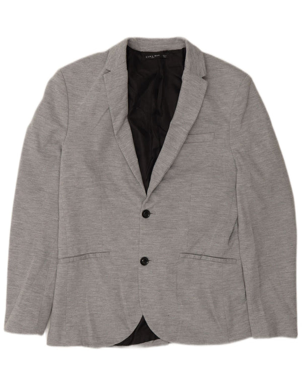 Giacca blazer da uomo a 2 bottoni Zara UK 40 grande grigia