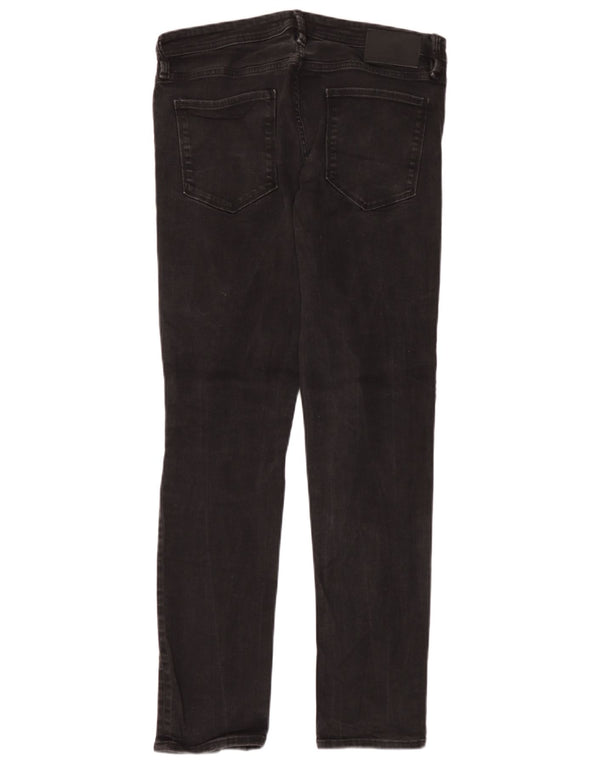 Jack & Jones Uomo GLENN Slim Jeans W33 L32 Cotone Nero