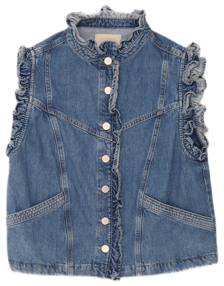 Gilet in denim da donna MINT VELVET UK 14 Cotone blu medio