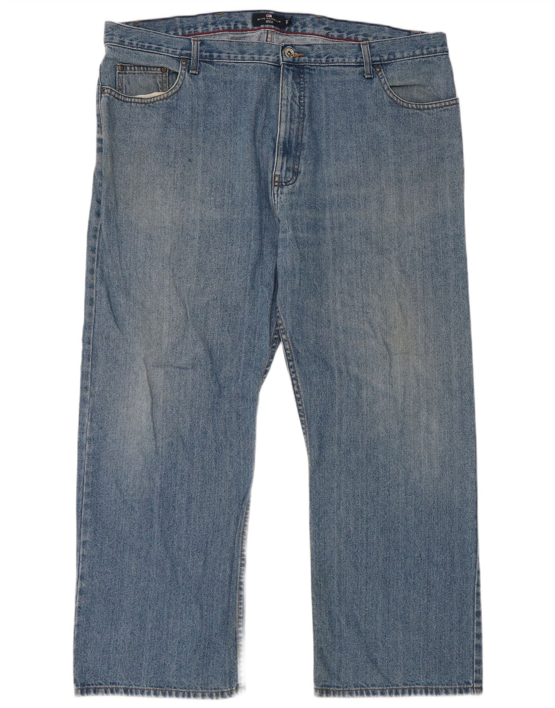 Jeans dritti da uomo Marks & Spencer blu Harbour W44 L29 cotone
