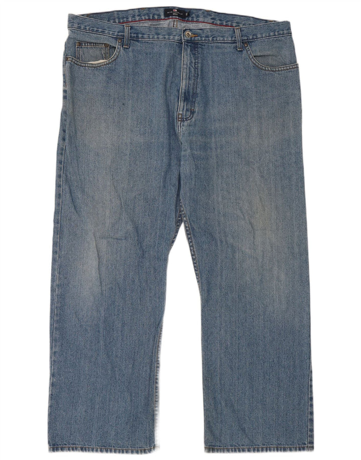 Jeans dritti da uomo Marks & Spencer blu Harbour W44 L29 cotone