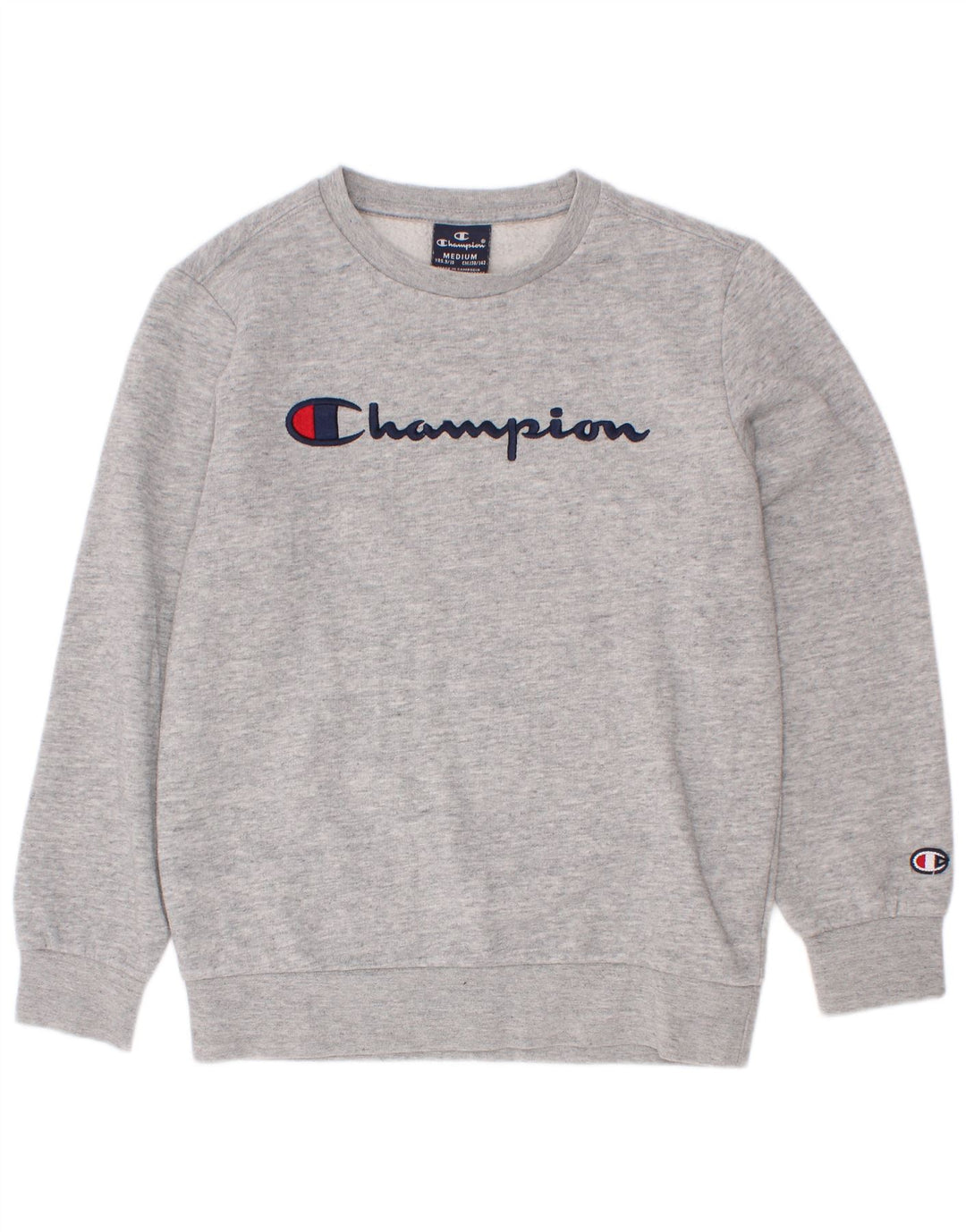 Felpa grafica Champion da ragazzo, 9-10 anni, grigio medio screziato
