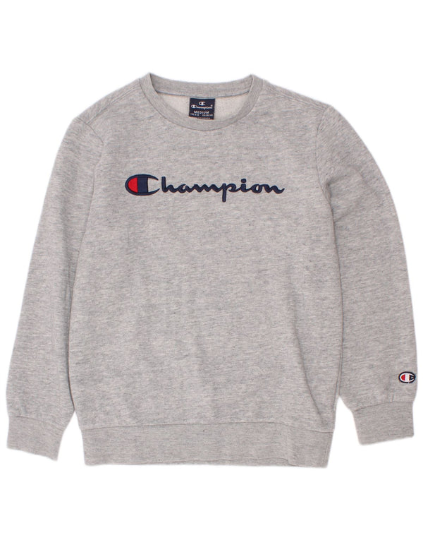 Felpa grafica Champion da ragazzo, 9-10 anni, grigio medio screziato
