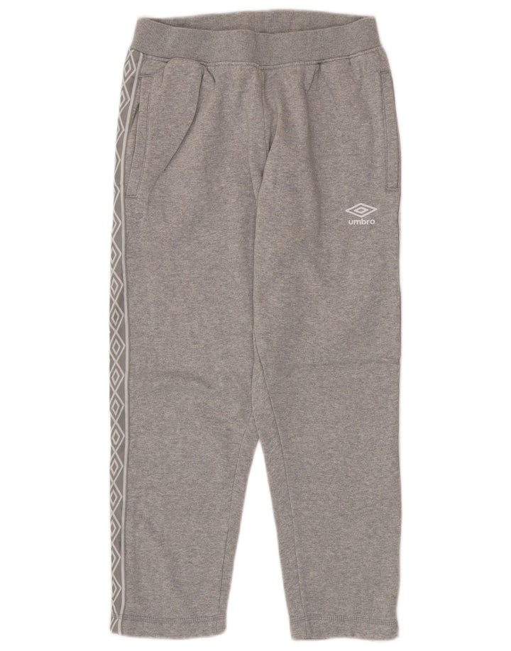 UMBRO Pantaloni da tuta corti con grafica da uomo piccoli in cotone grigio