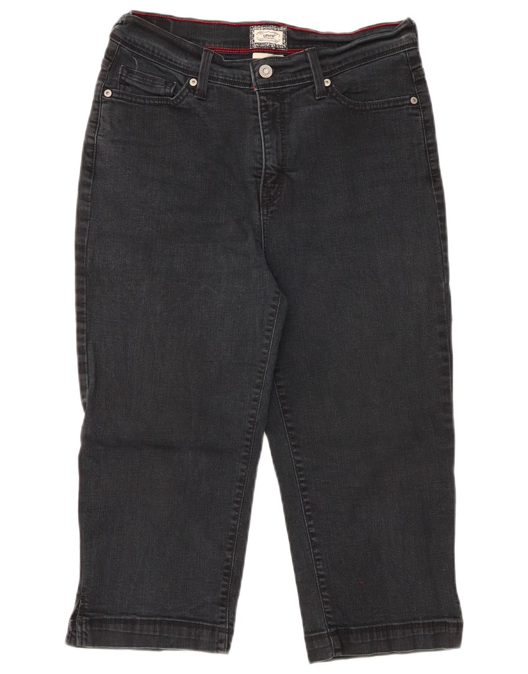 LEVI'S Womens 512 Perfectly Slimming Capri Jeans US 12 Large W30  Black