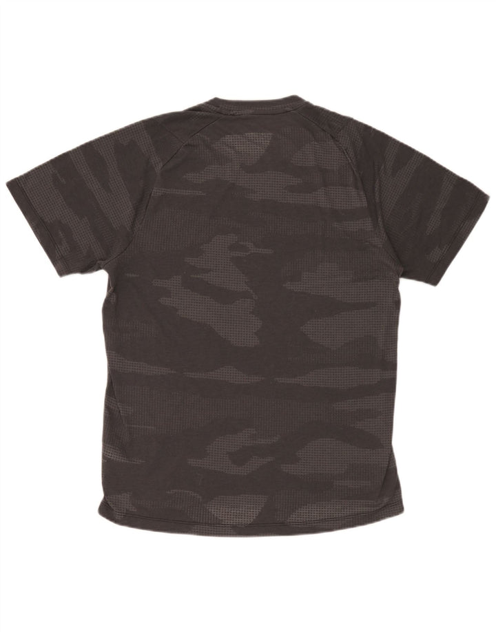 T-shirt Adidas Climalite da uomo Top in poliestere mimetico grigio medio