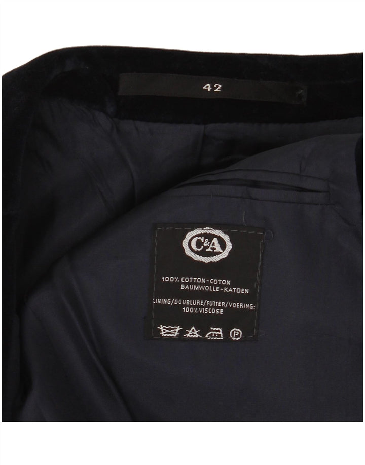 Giacca blazer a 2 bottoni da donna C&A IT 42 cotone blu navy medio