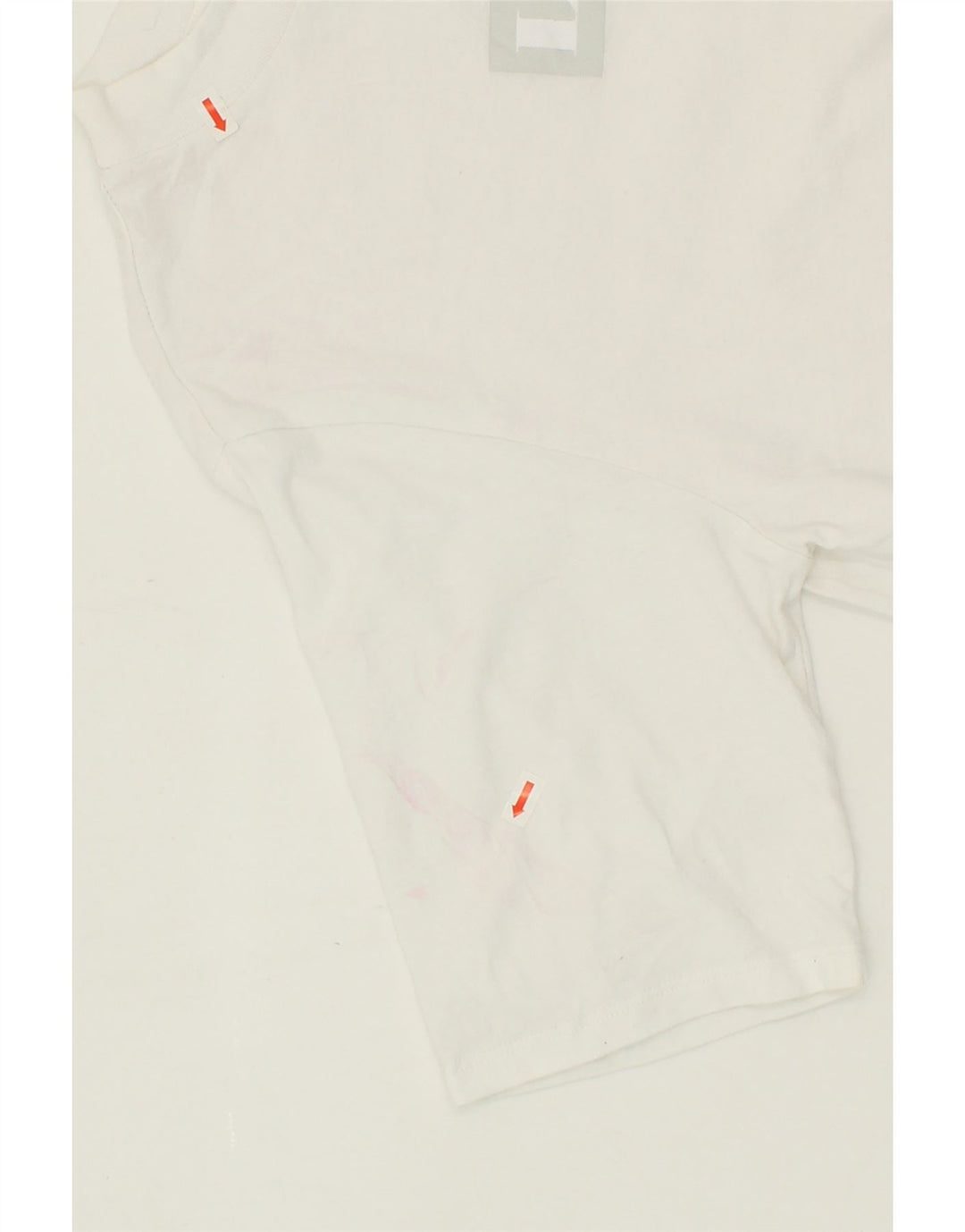 LEVI'S Womens Oversized Crop Graphic T-Shirt Top UK 6 XS White Vintage Levi's and Second-Hand Levi's from Messina Hembry 