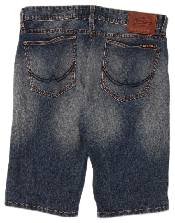 Pantaloncini di jeans da uomo Superdry W30 cotone blu medio