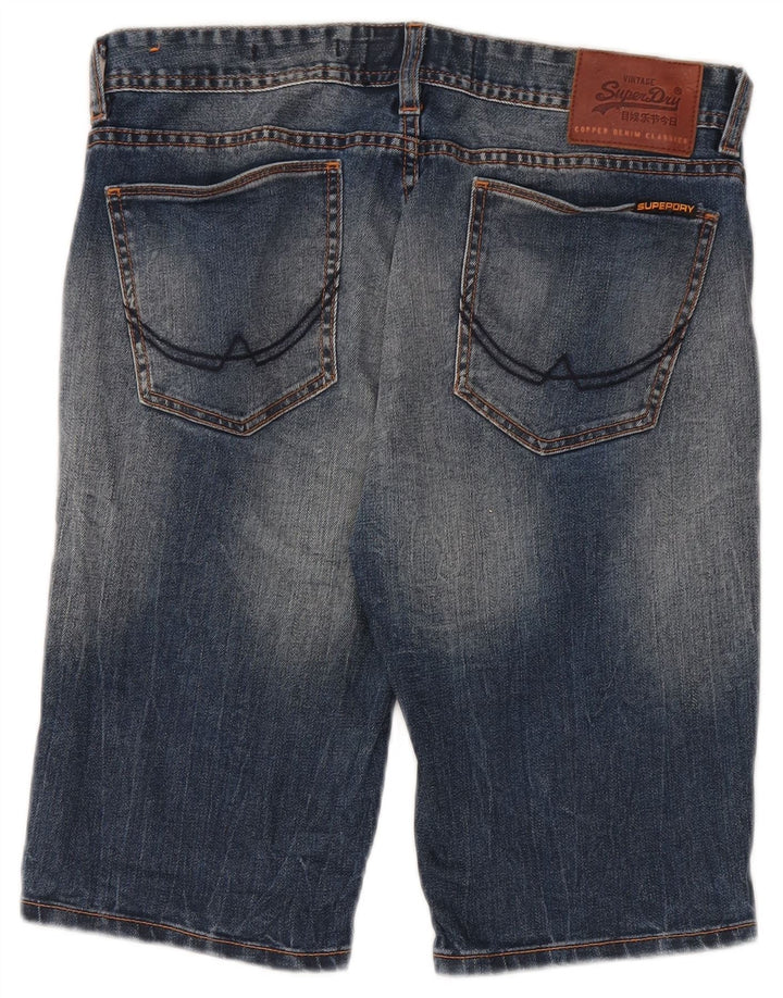 Pantaloncini di jeans da uomo Superdry W30 cotone blu medio