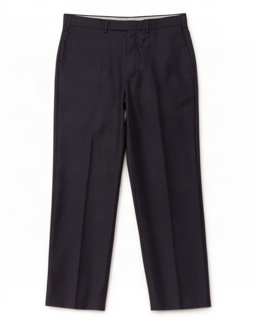 Pantaloni da abito dritti da uomo Marks & Spencer W38 L31 lana blu navy