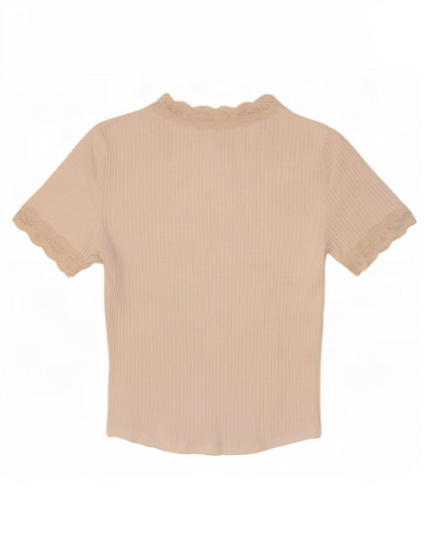 Top corto in camicetta corta da donna Zara UK 12 bianco medio
