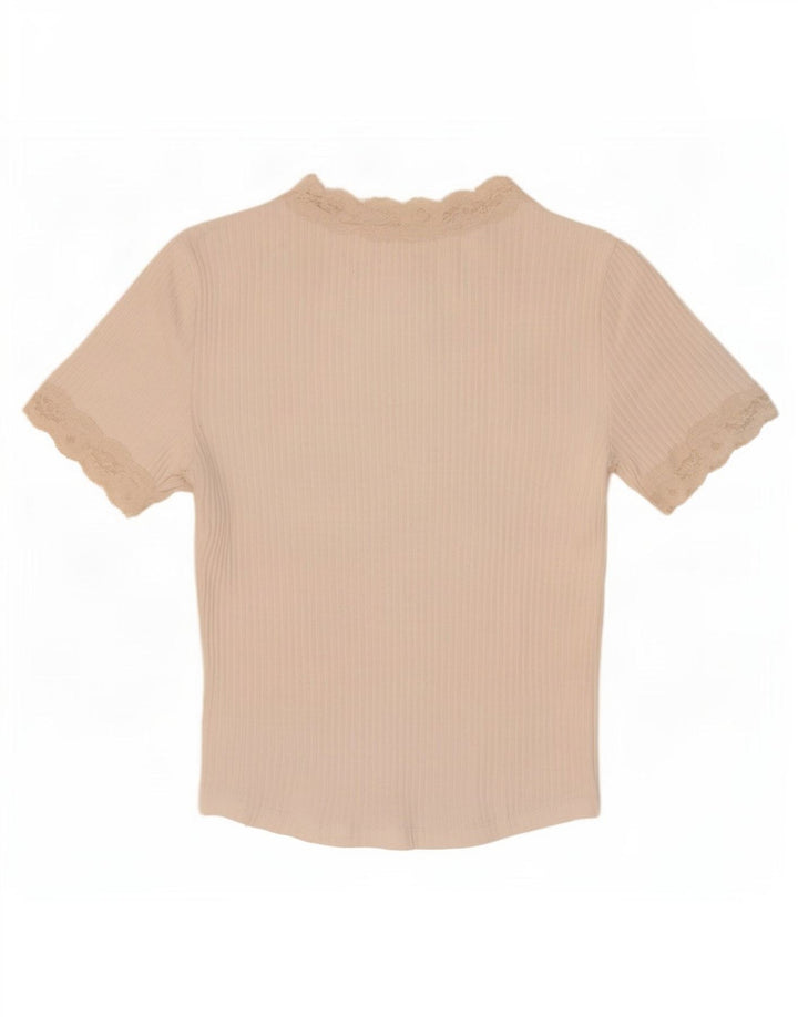 Top corto in camicetta corta da donna Zara UK 12 bianco medio