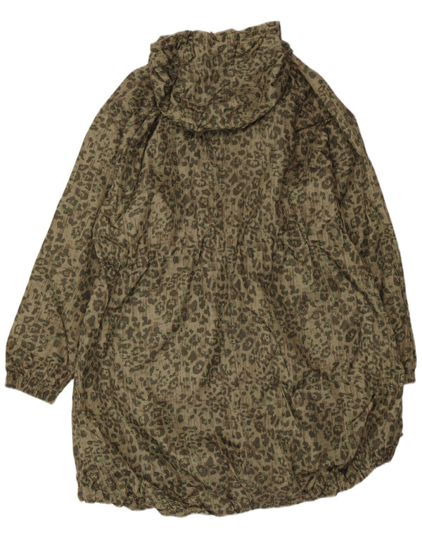 Giacca parka oversize da donna Marks & Spencer UK 18 XL stampa animalier kaki