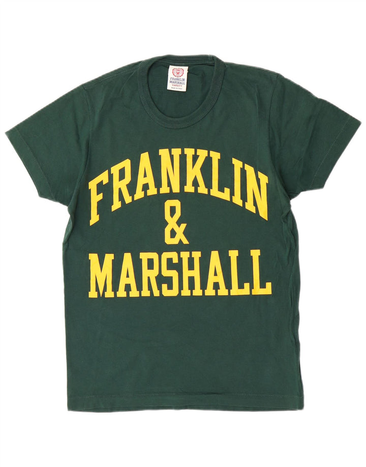 T-shirt grafica da uomo Franklin Marshall Top piccola in cotone verde