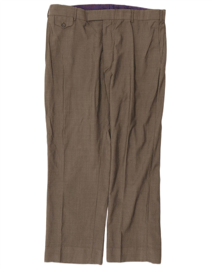 Pantaloni da abito dritti vintage da uomo W36 L28 grigi