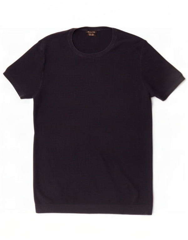 Massimo Dutti T-shirt da uomo Top XL Blu navy in cotone