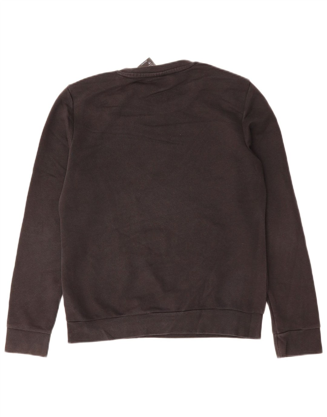 Felpa grafica da donna ADIDAS maglione UK 8/10 piccolo cotone nero