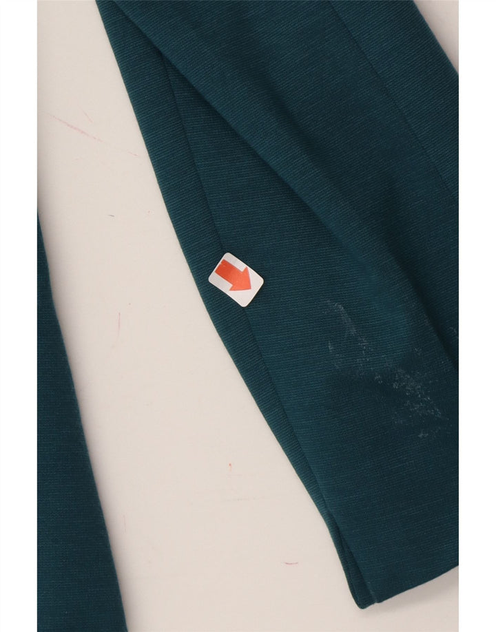 MOSSIMO Womens 1 Button Blazer Jacket UK 12 Medium Green Polyester Vintage Mossimo and Second-Hand Mossimo from Messina Hembry 