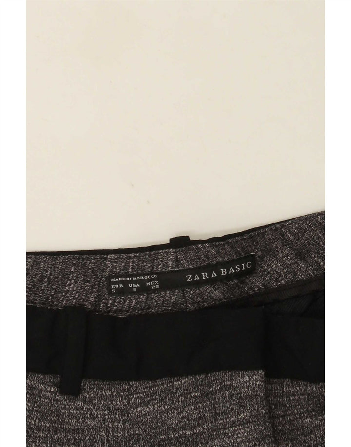 Pantaloni corti con pegging da donna Zara piccoli W26 L23 grigi screziati