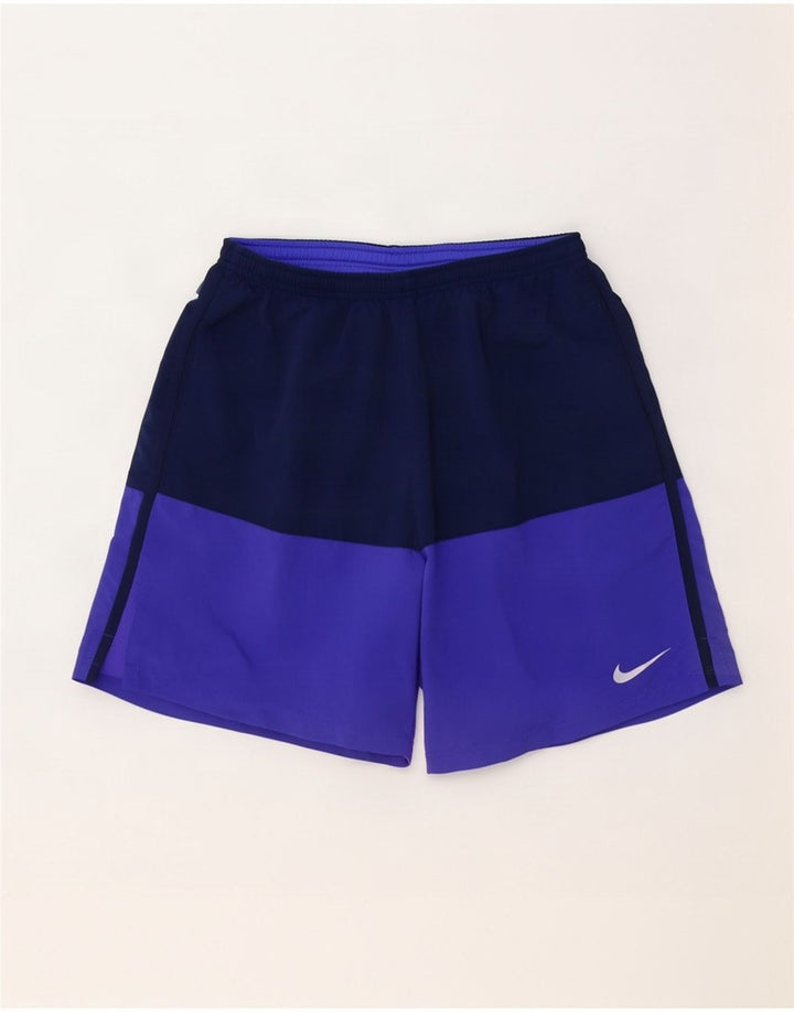 Pantaloncini sportivi Nike Dri Fit da uomo, grandi, in poliestere color block viola