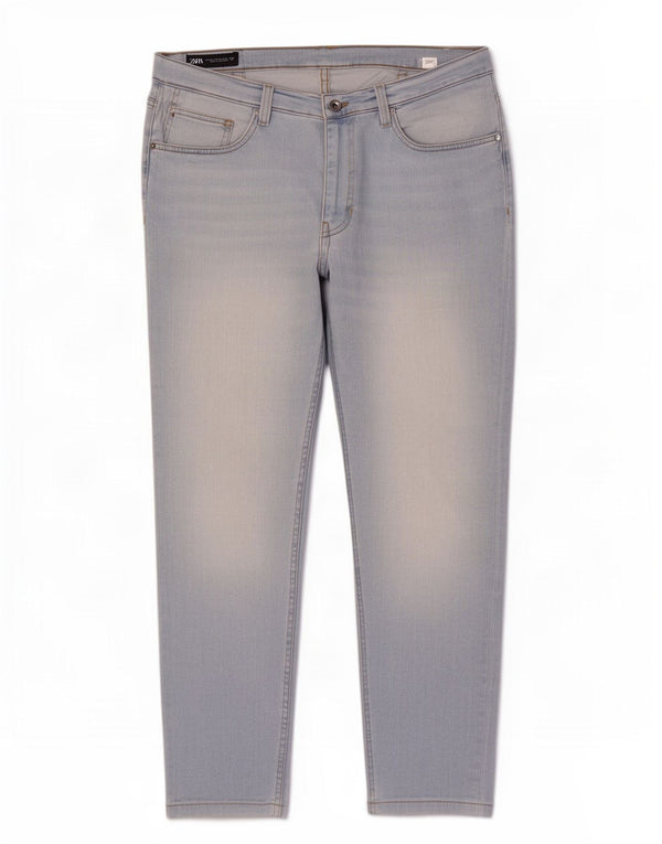 Jeans slim da uomo Zara EU 42 Large W32 L26 Cotone blu