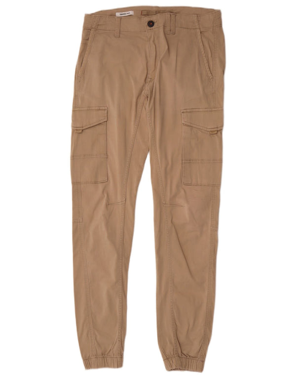 Pantaloni cargo affusolati Paul da uomo Jack & Jones W31 L34 in cotone beige