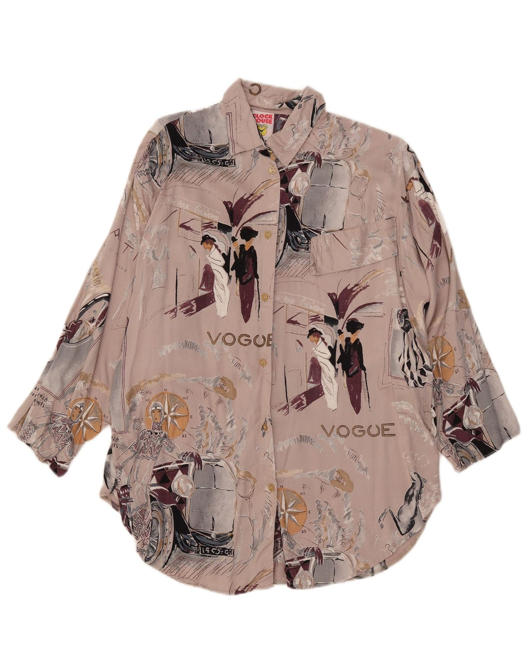 Camicetta oversize grafica da donna C&A Clock House UK 10 piccola Beige