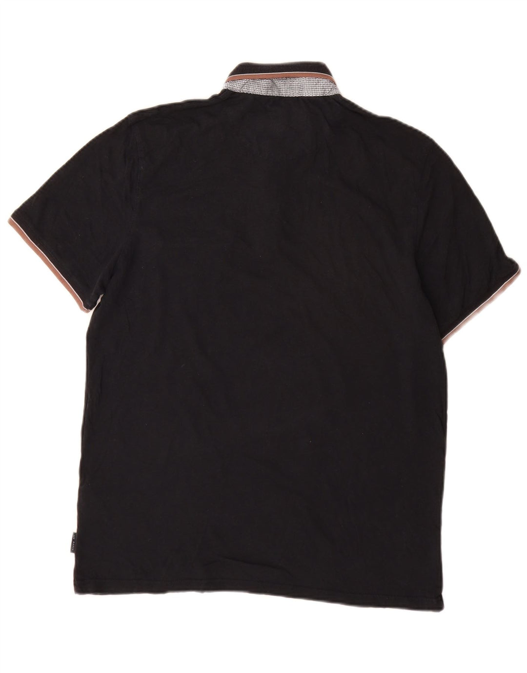 Polo da uomo Ted Baker taglia 4 grande in cotone nero