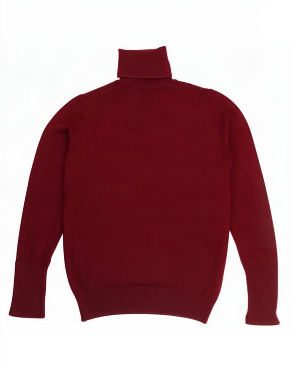 Maglione maglione collo alto da donna Zara UK 12 Borgogna medio