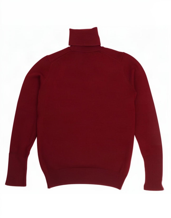 Maglione maglione collo alto da donna Zara UK 12 Borgogna medio