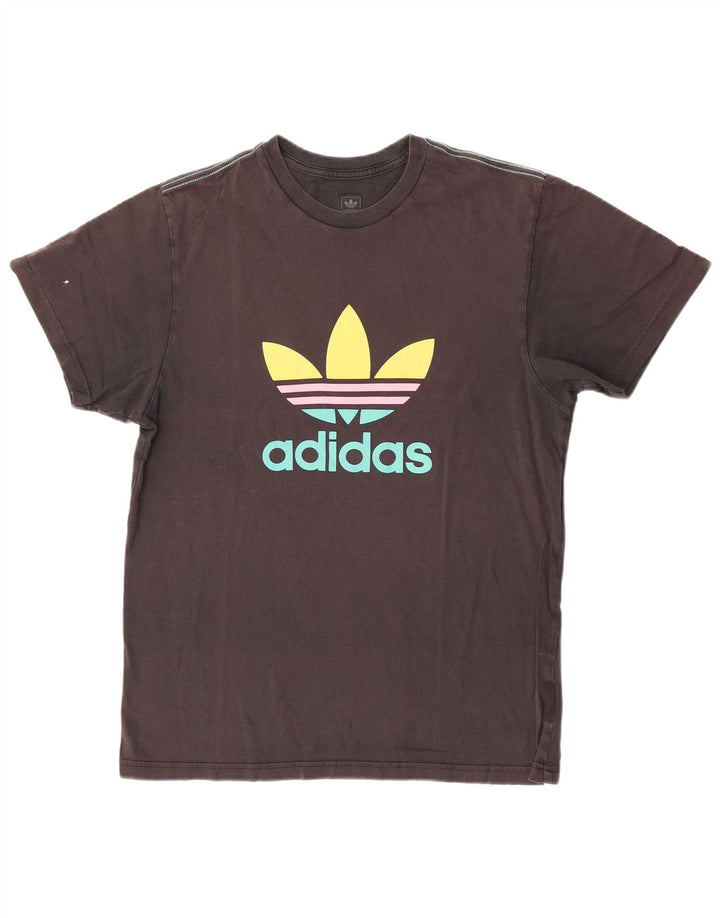 T-shirt grafica da uomo Adidas Top media nera