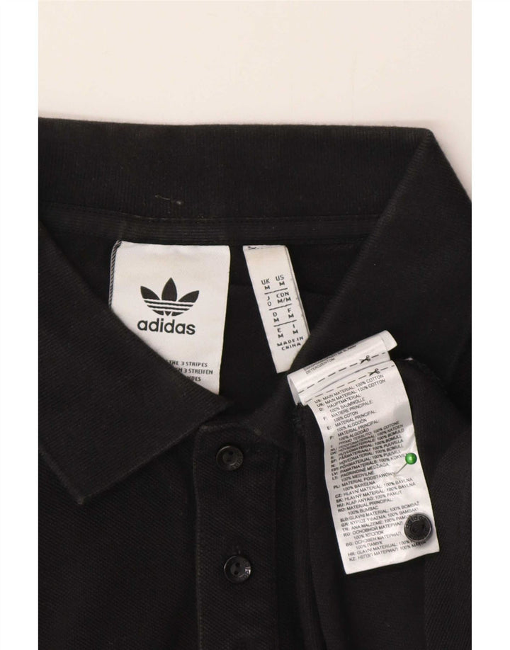 Polo Adidas da uomo in cotone nero medio