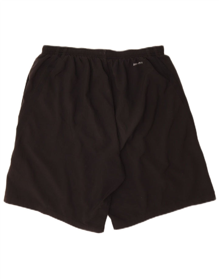 Pantaloncini sportivi Nike Dri Fit da uomo, poliestere medio nero