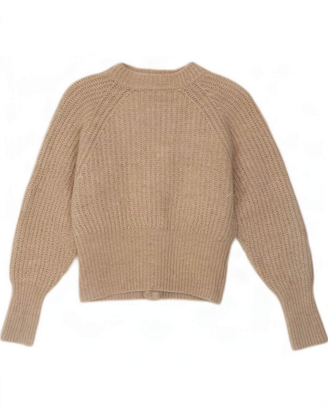 Maglione cardigan da donna Zara UK 12 Poliestere beige medio