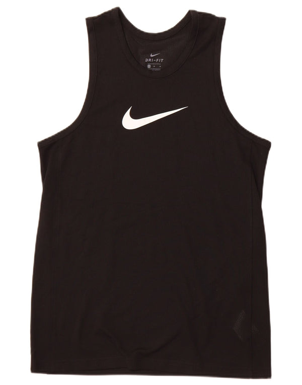 NIKE Canotta grafica da uomo Dri Fit, media, nera, poliestere, sportiva