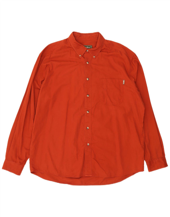Camicia da uomo Eddie Bauer XL in cotone marrone