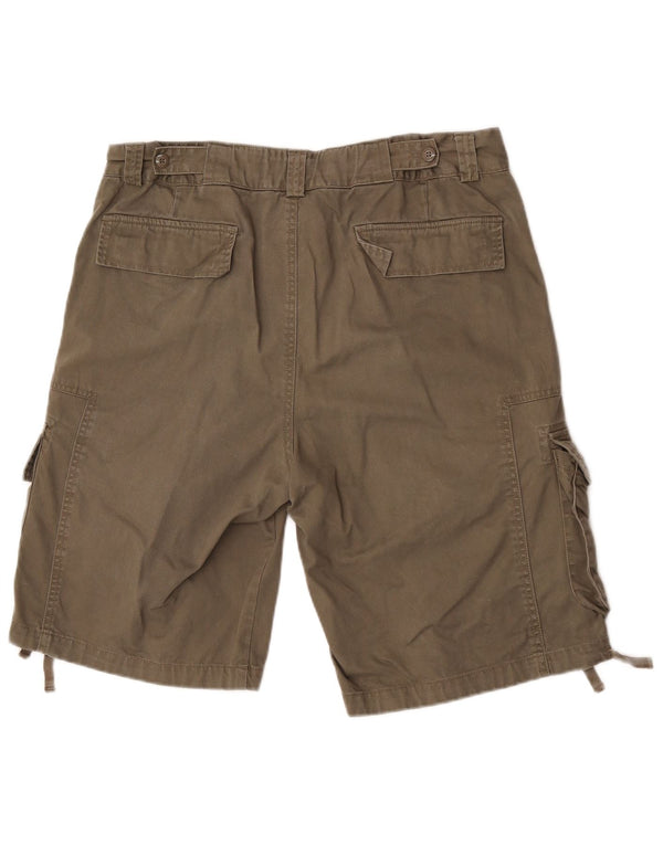 Pantaloncini cargo da uomo vintage IT 52 XL W34 cotone kaki