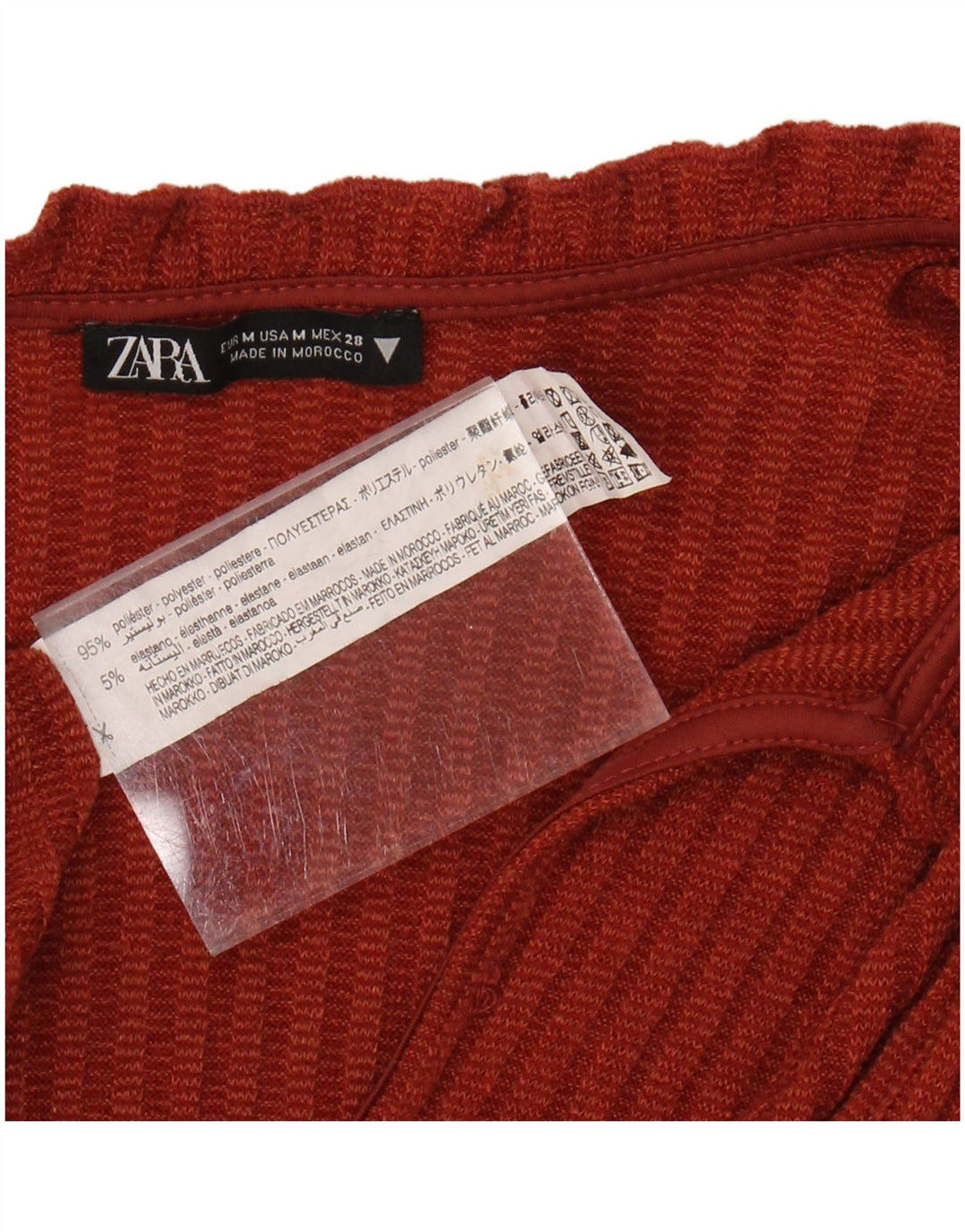 ZARA Womens Jumper Dress UK 12 Medium Red Polyester