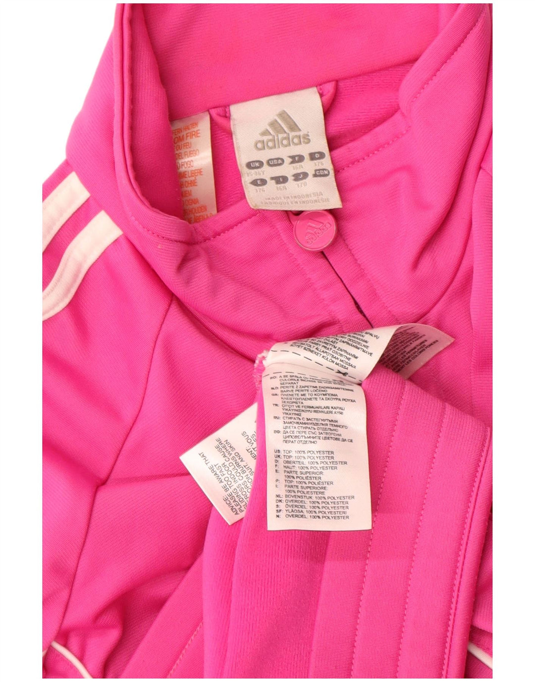 Giacca Top Tuta Adidas Bambina 15-16 Anni Poliestere Rosa