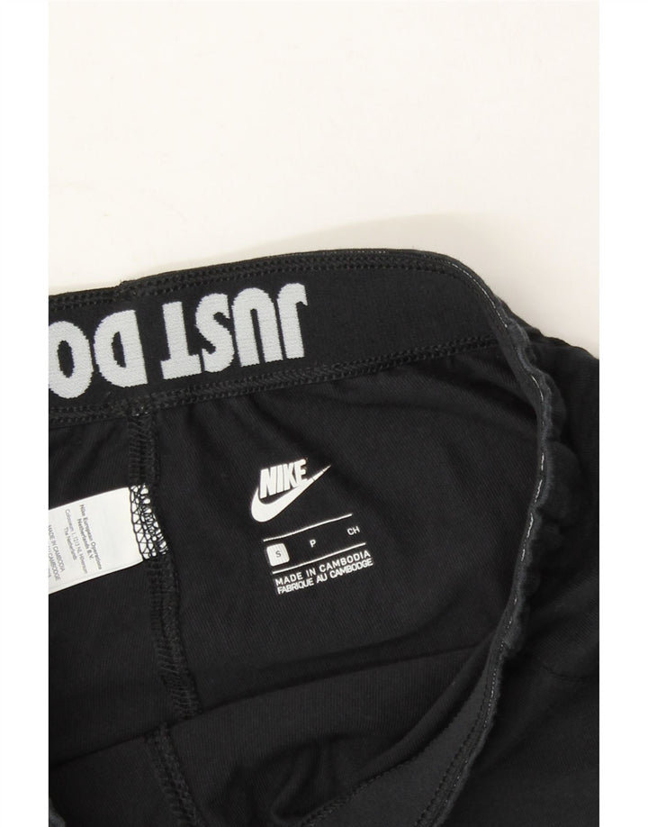 NIKE Womens Graphic Capri Leggings UK 8 Small Black Polyester Vintage Nike and Second-Hand Nike from Messina Hembry 