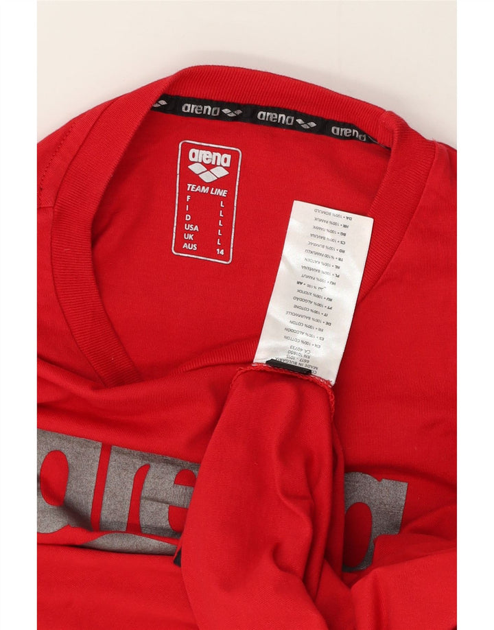 T-shirt grafica da uomo Arena Top grande in cotone rosso