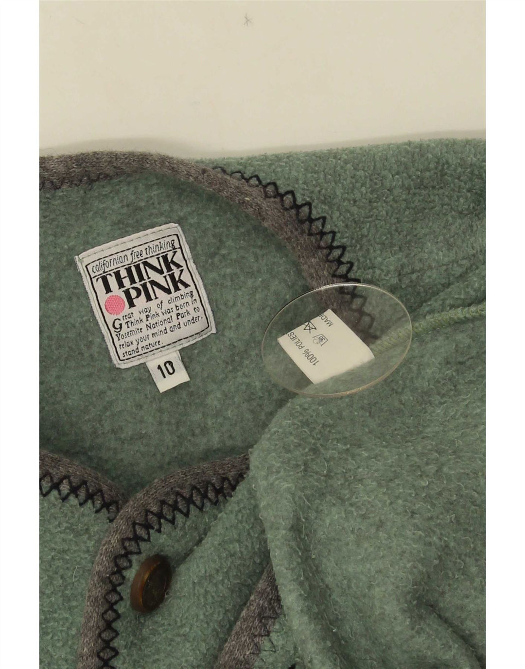 Gilet in pile da donna Think Pink UK 10 piccolo poliestere verde