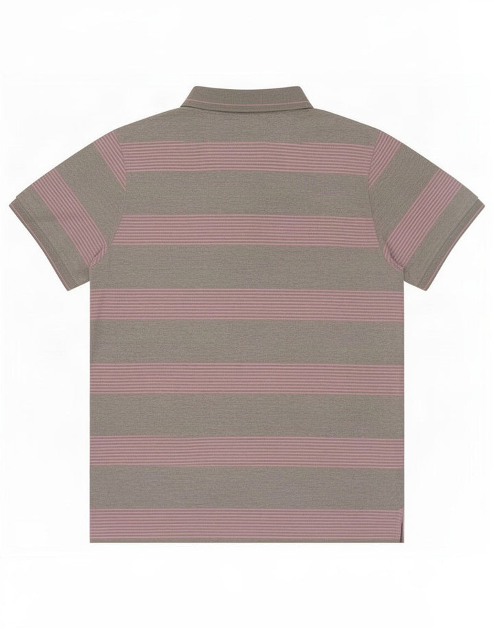 Polo da uomo Champion a righe grigio medio
