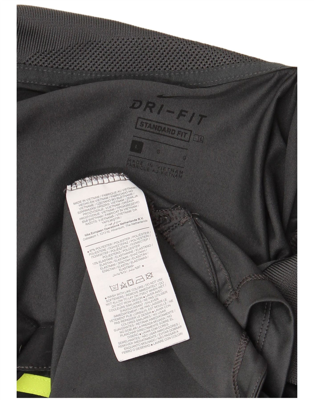 Polo Nike da uomo Dri Fit Standard Fit, grande, in poliestere color block grigio