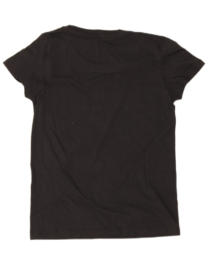 Guess T-shirt grafica da donna Top UK 10 Small Nera
