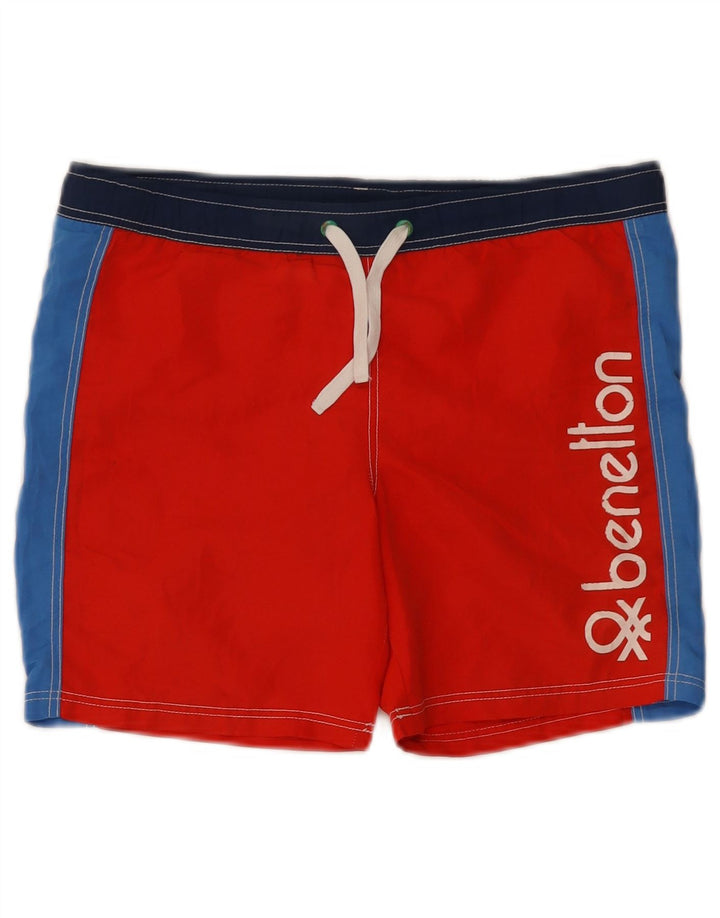 Canottiera grafica per ragazzi Benetton 10-11 anni XL Poliestere color block rosso