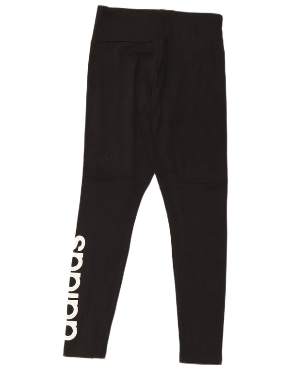 Leggings Adidas da donna con grafica slim fit UK 8/10 piccolo cotone nero
