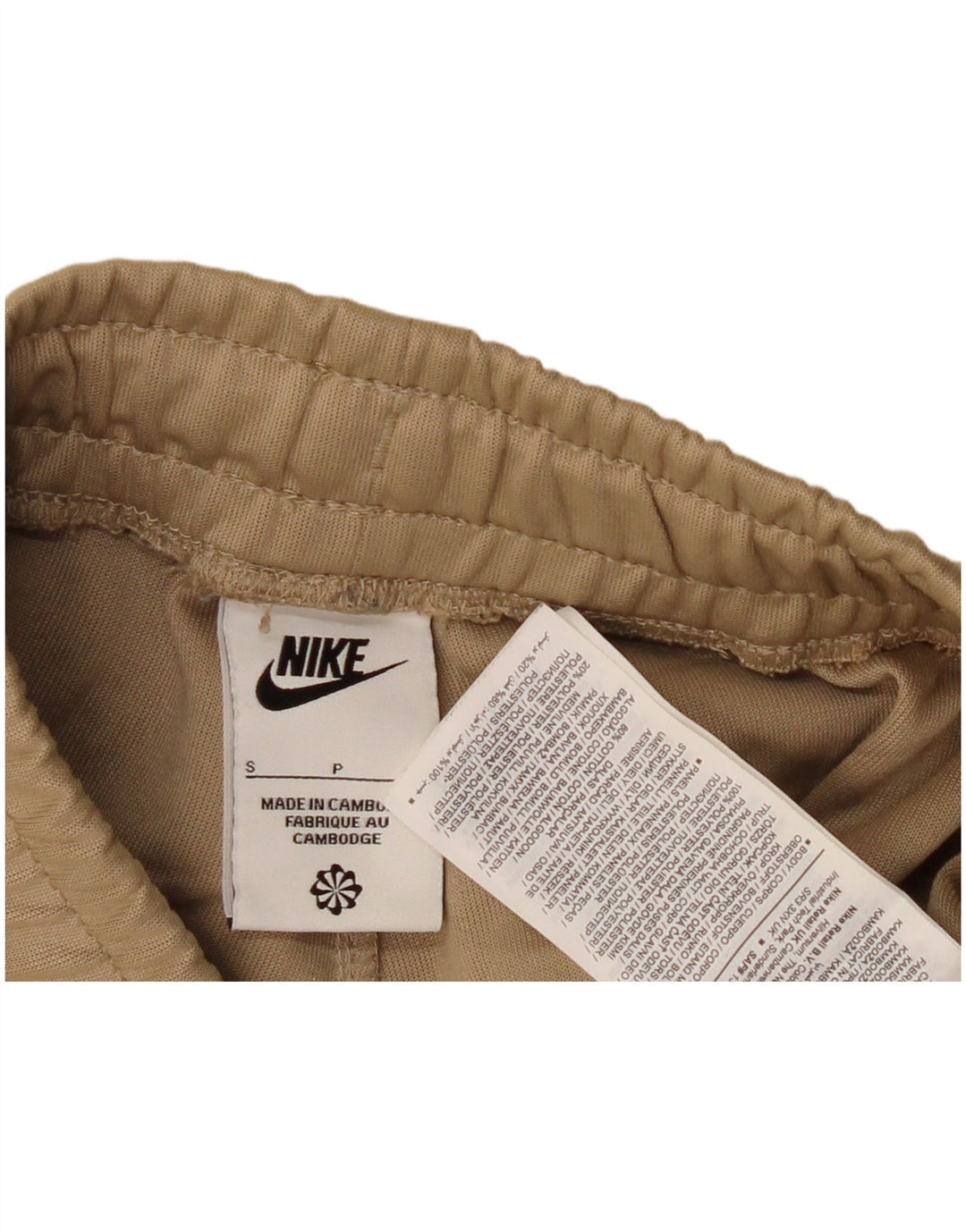 Pantaloni da tuta Nike da uomo Cargo, pantaloni da jogging, piccoli, in poliestere beige